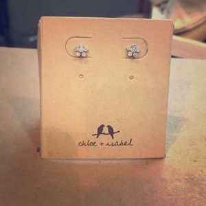 Chloe and Isabel silver flower earrings